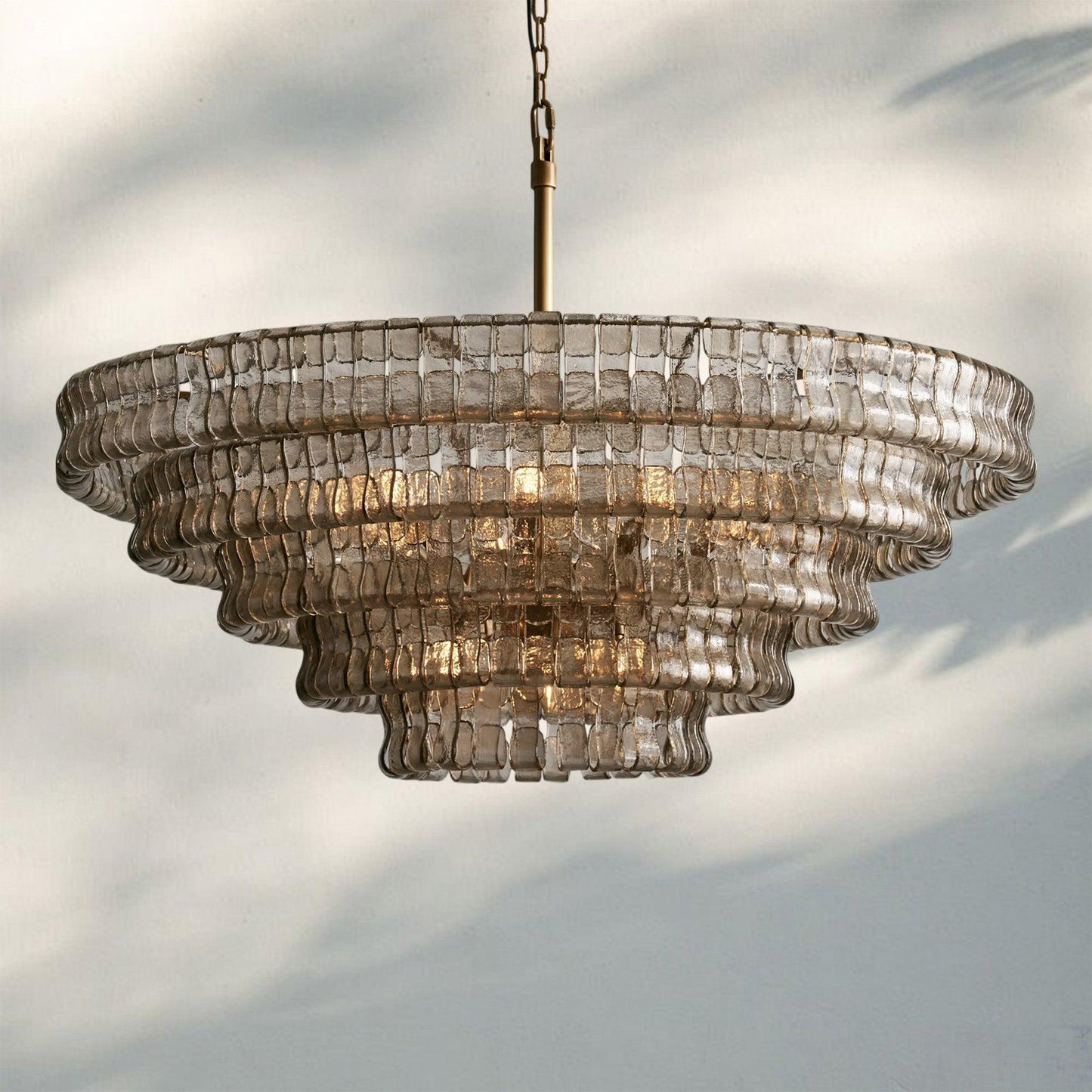 Ghiaccio Glass Round Chandelier 24" 36" 48" 60"