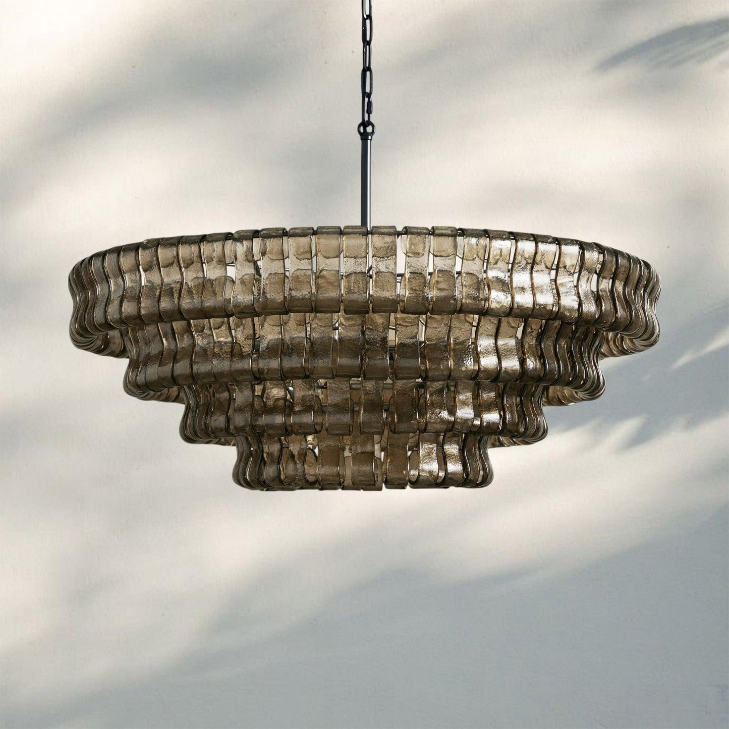 Ghiaccio Glass Round Chandelier 24" 36" 48" 60"