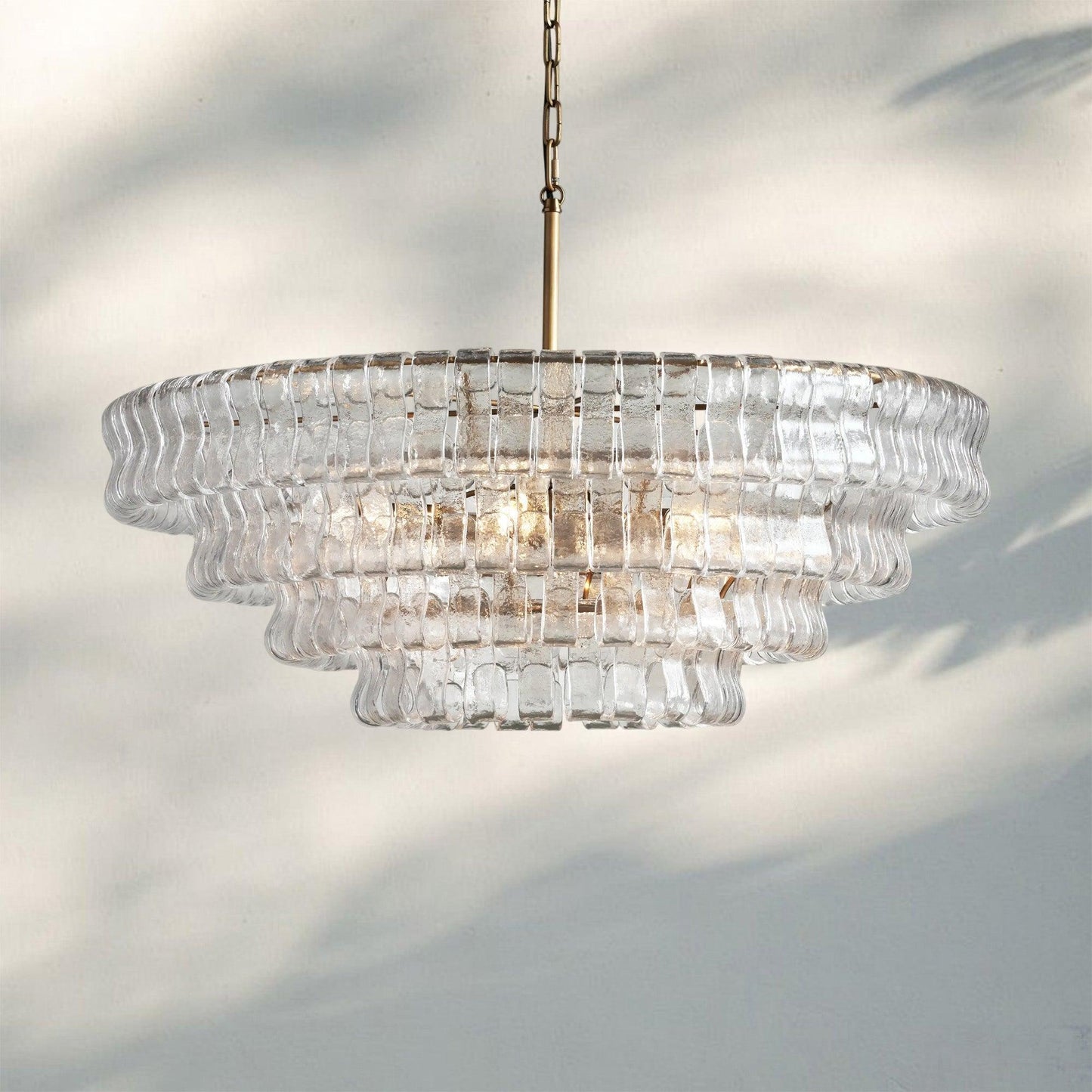 Ghiaccio Glass Round Chandelier 24" 36" 48" 60"