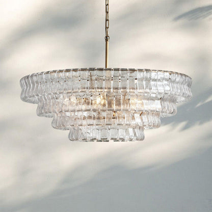 Ghiaccio Glass Round Chandelier 24" 36" 48" 60"
