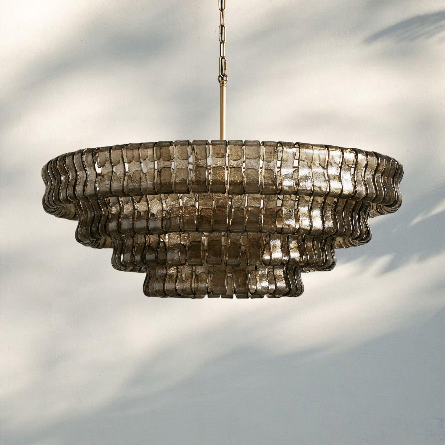 Ghiaccio Glass Round Chandelier 24" 36" 48" 60"