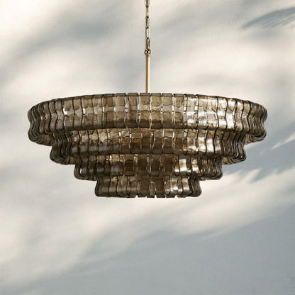 Ghiaccio Glass Round Chandelier 24" 36" 48" 60"
