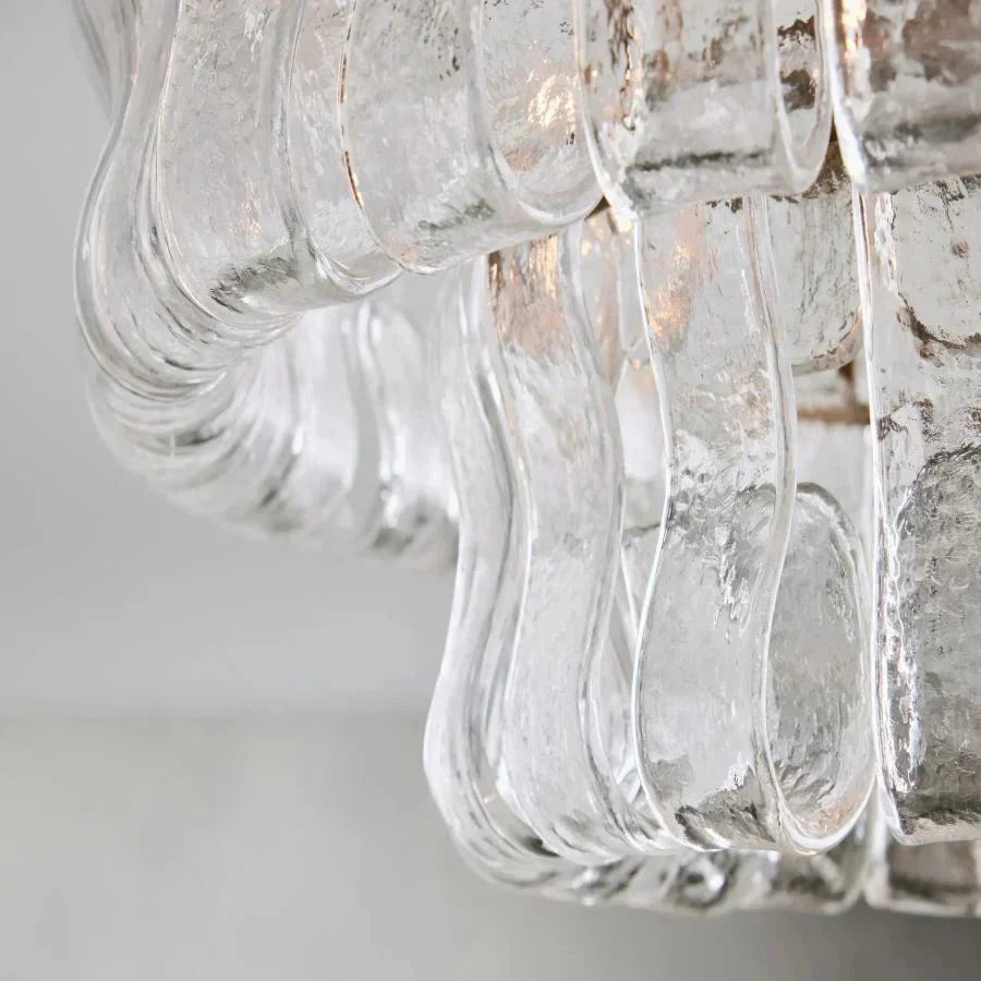 Ghiaccio Modern Glass Flushmount
