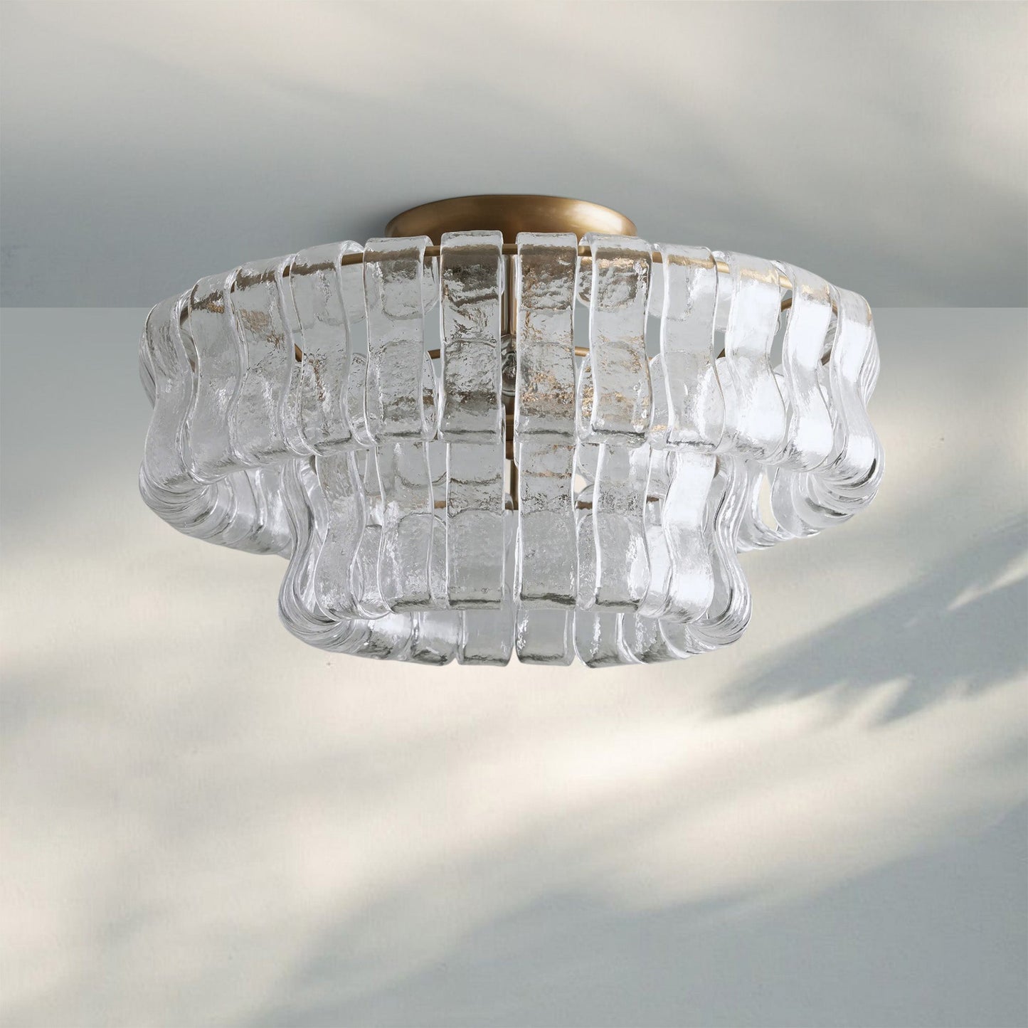 Ghiaccio Modern Glass Flushmount
