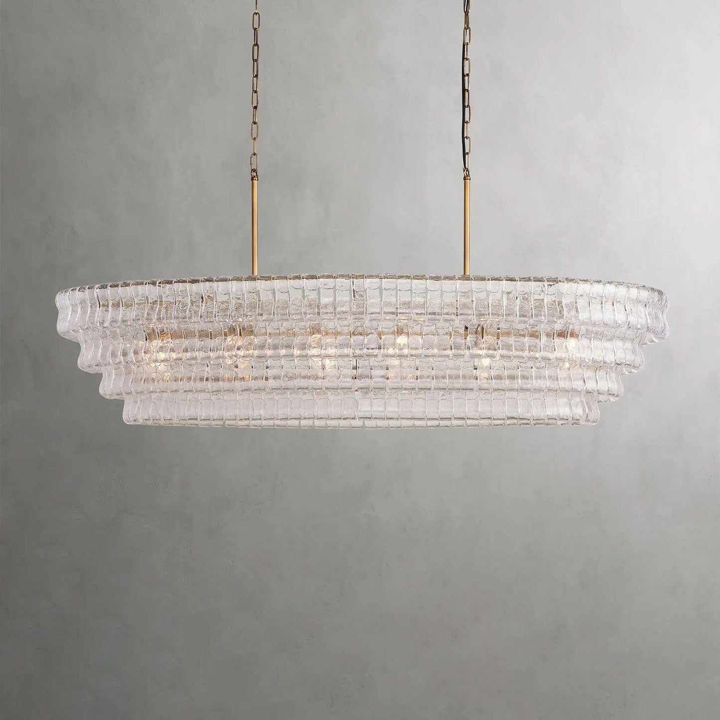 Ghiaccio Oval Chandelier 54", 65"