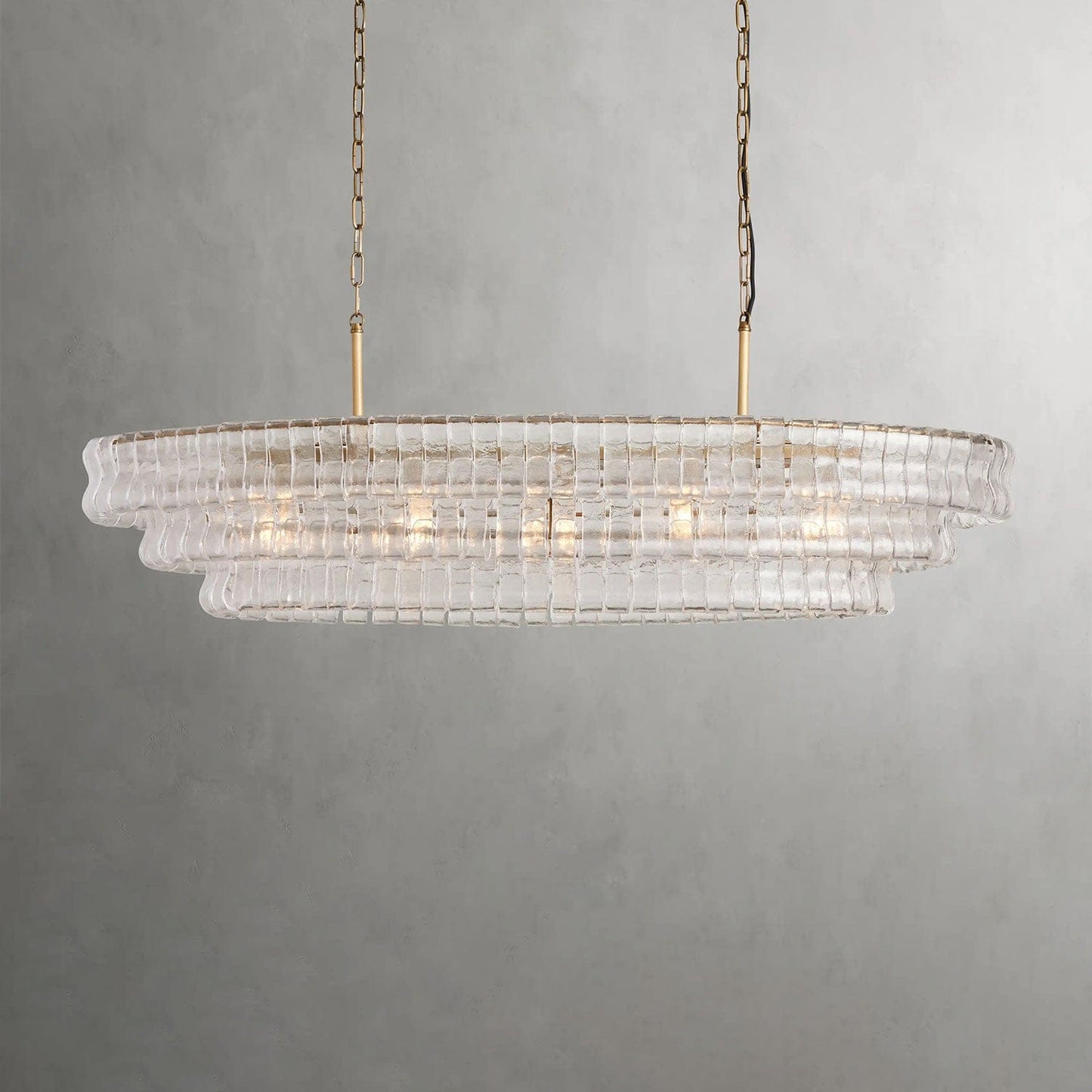 Ghiaccio Oval Chandelier 54", 65"