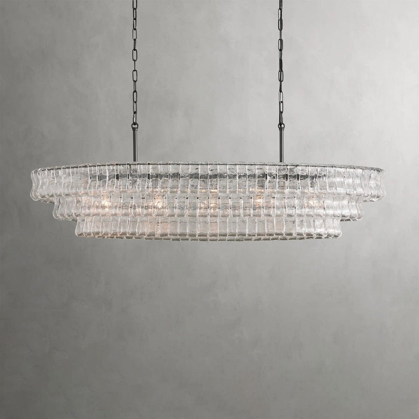 Ghiaccio Oval Chandelier 54", 65"