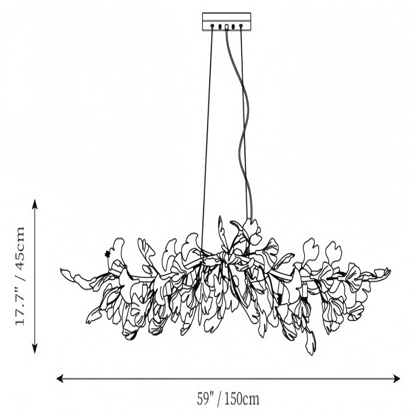 Ginkgo Luxury Linear Chandelier Style C