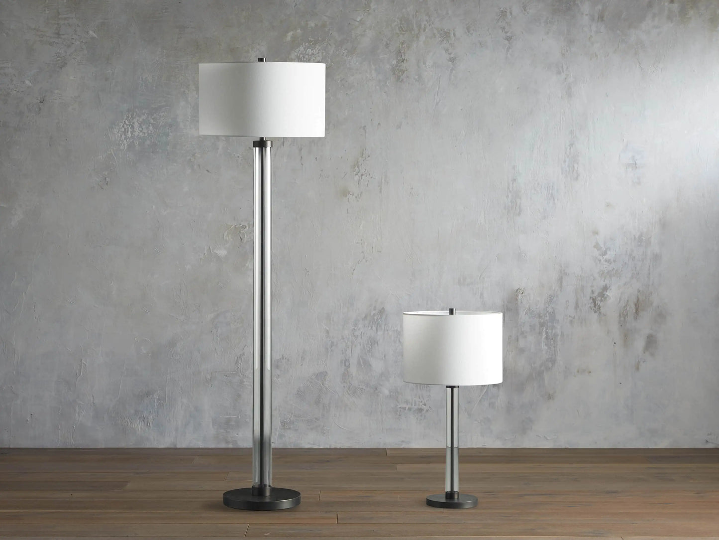 Glass Column Table Lamp