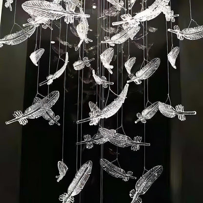 Glass Feathers Chandelier