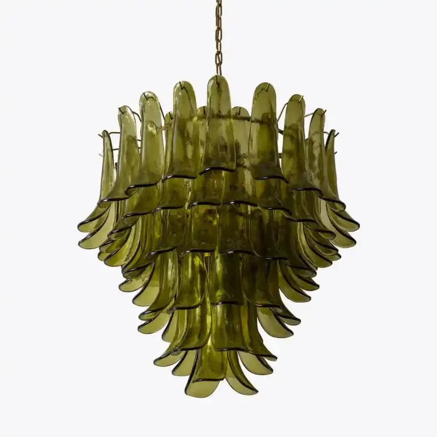 Green Petalo Murano Chandelier