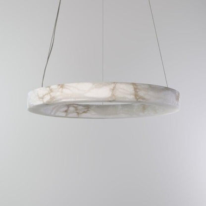Halo Ring Alabaster Natural Stone Chandelier