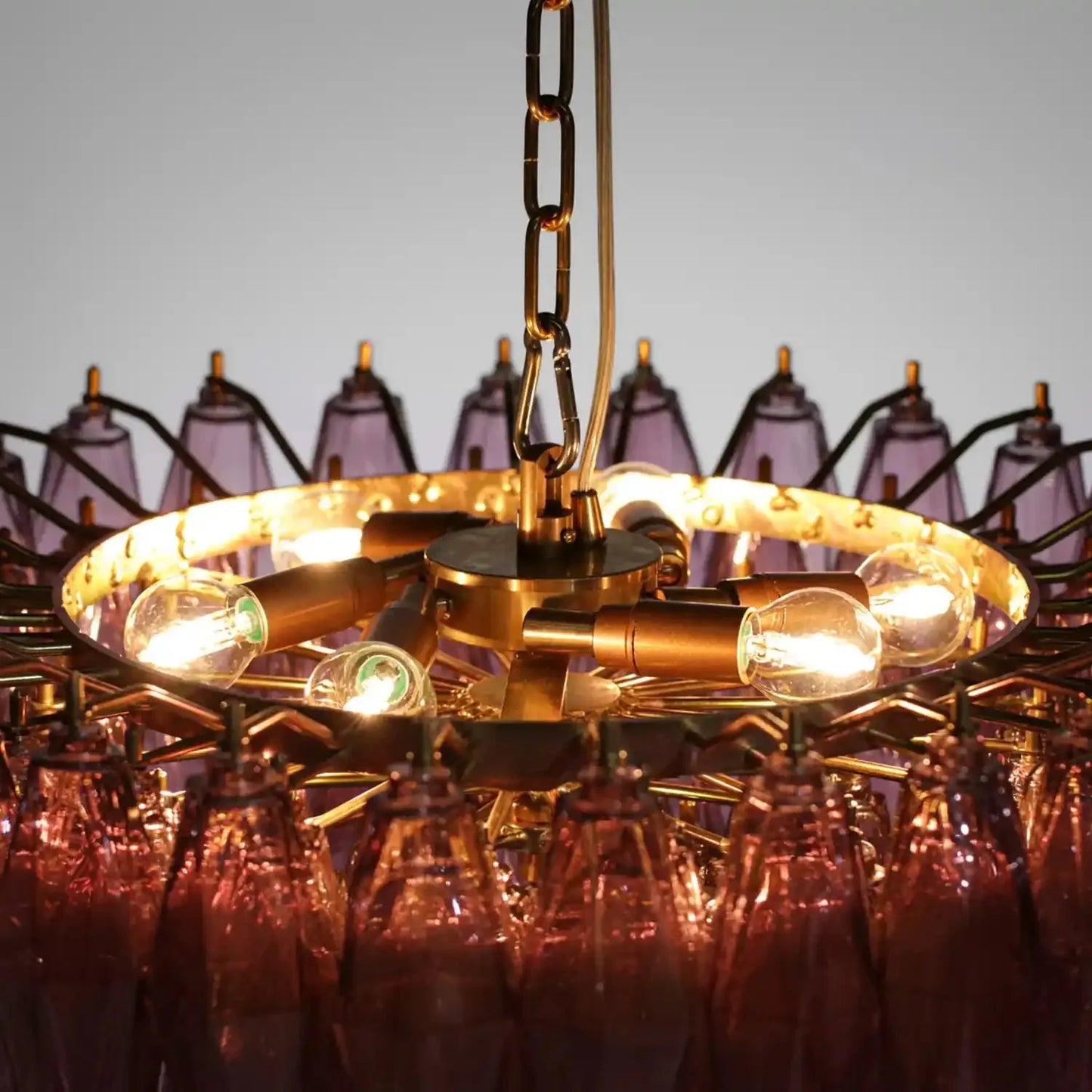 Hand Blown Tier Glass Large Murano Chandelier 24"31"40"