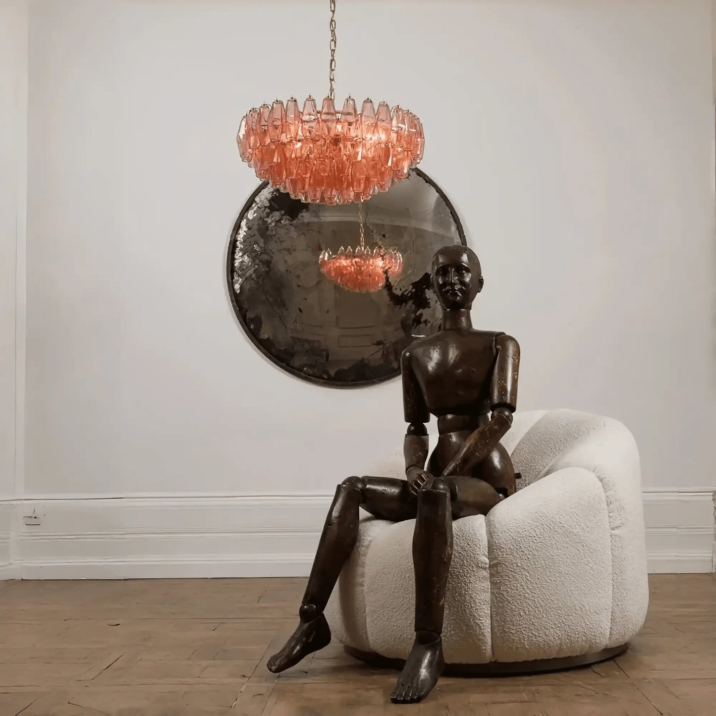 Hand Blown Tier Glass Large Murano Chandelier 24"31"40"