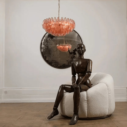 Hand Blown Tier Glass Large Murano Chandelier 24"31"40"