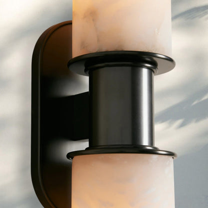 Harline Alabaster 2-Light Wall Sconce