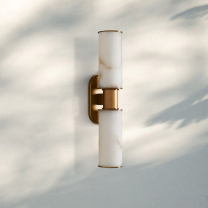 Harline Alabaster 2-Light Wall Sconce