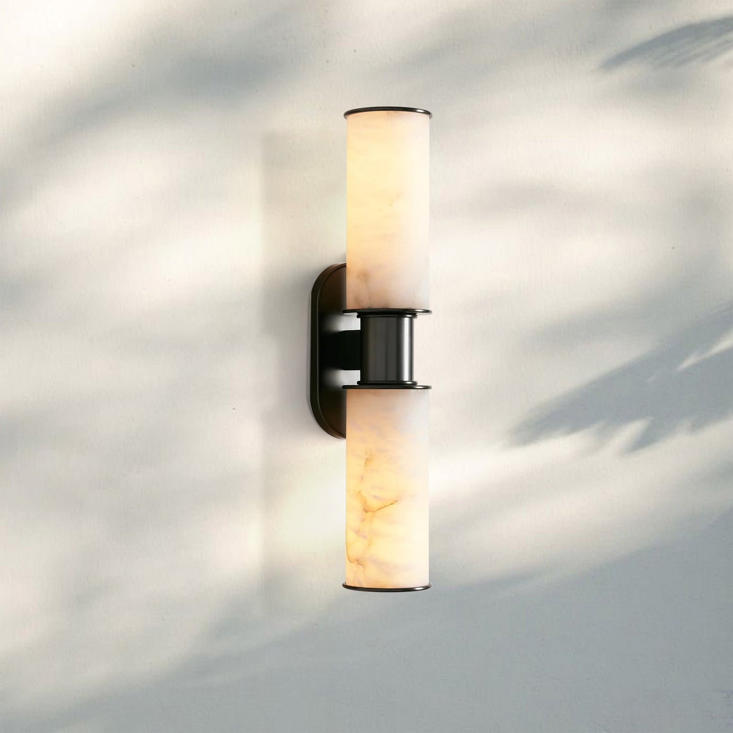 Harline Alabaster 2-Light Wall Sconce