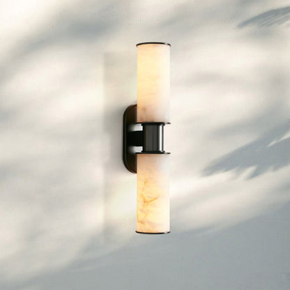 Harline Alabaster 2-Light Wall Sconce