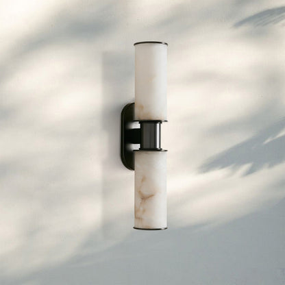 Harline Alabaster 2-Light Wall Sconce