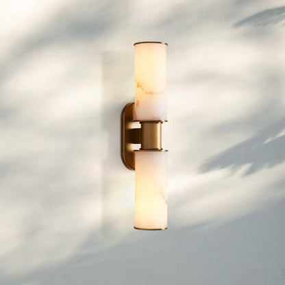 Harline Alabaster 2-Light Wall Sconce