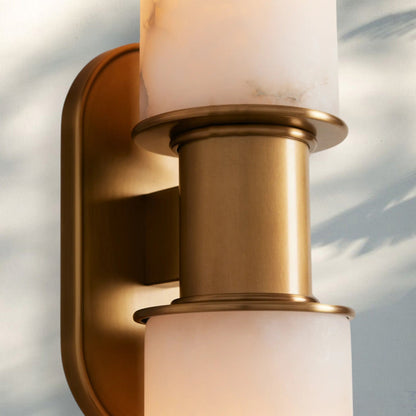 Harline Alabaster 2-Light Wall Sconce
