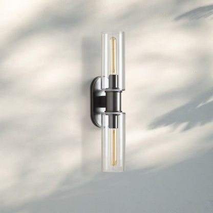 Harline Clear Glass 2-Light Wall Sconce