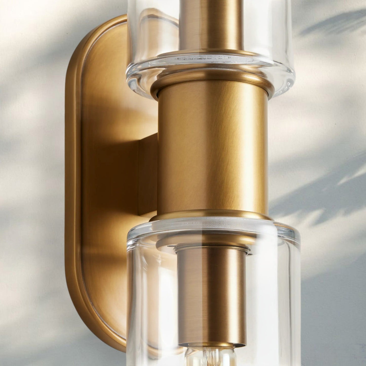 Harline Clear Glass 2-Light Wall Sconce