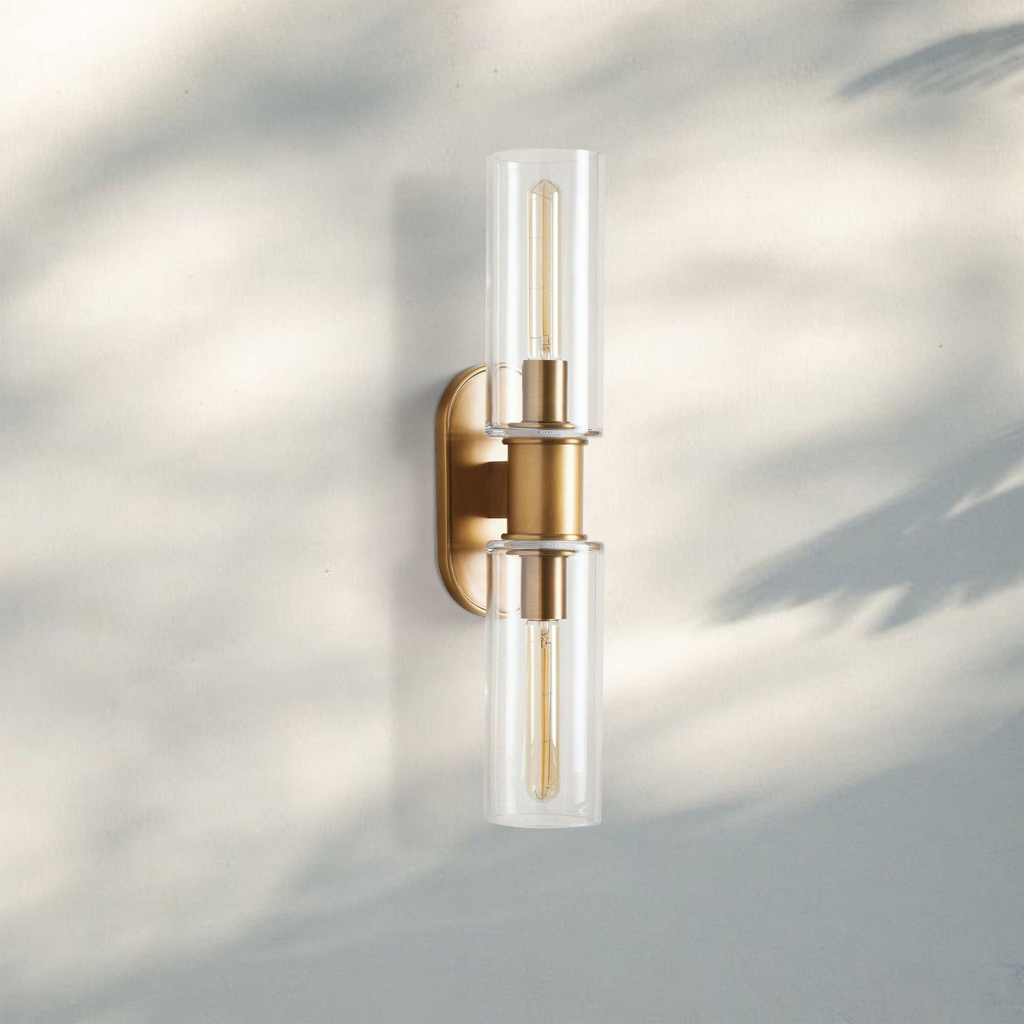 Harline Clear Glass 2-Light Wall Sconce