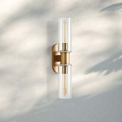 Harline Clear Glass 2-Light Wall Sconce