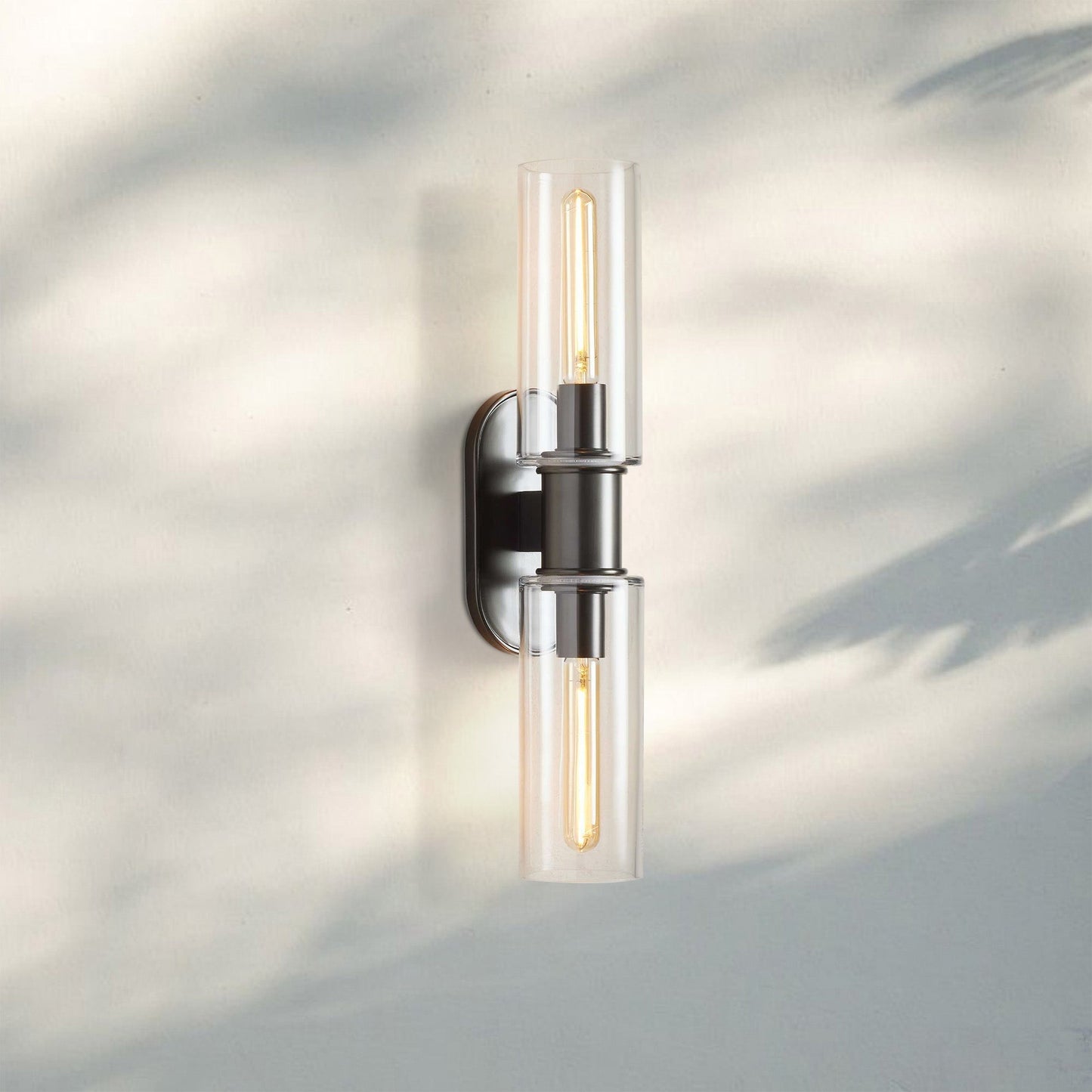 Harline Clear Glass 2-Light Wall Sconce