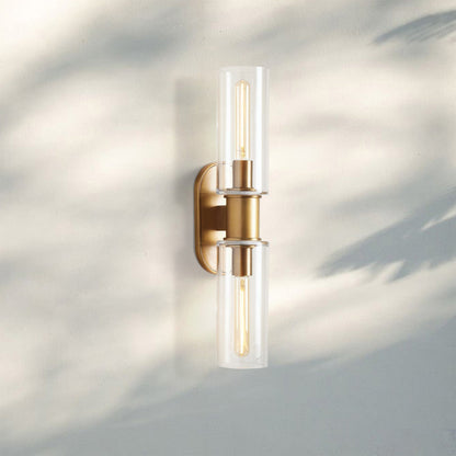 Harline Clear Glass 2-Light Wall Sconce