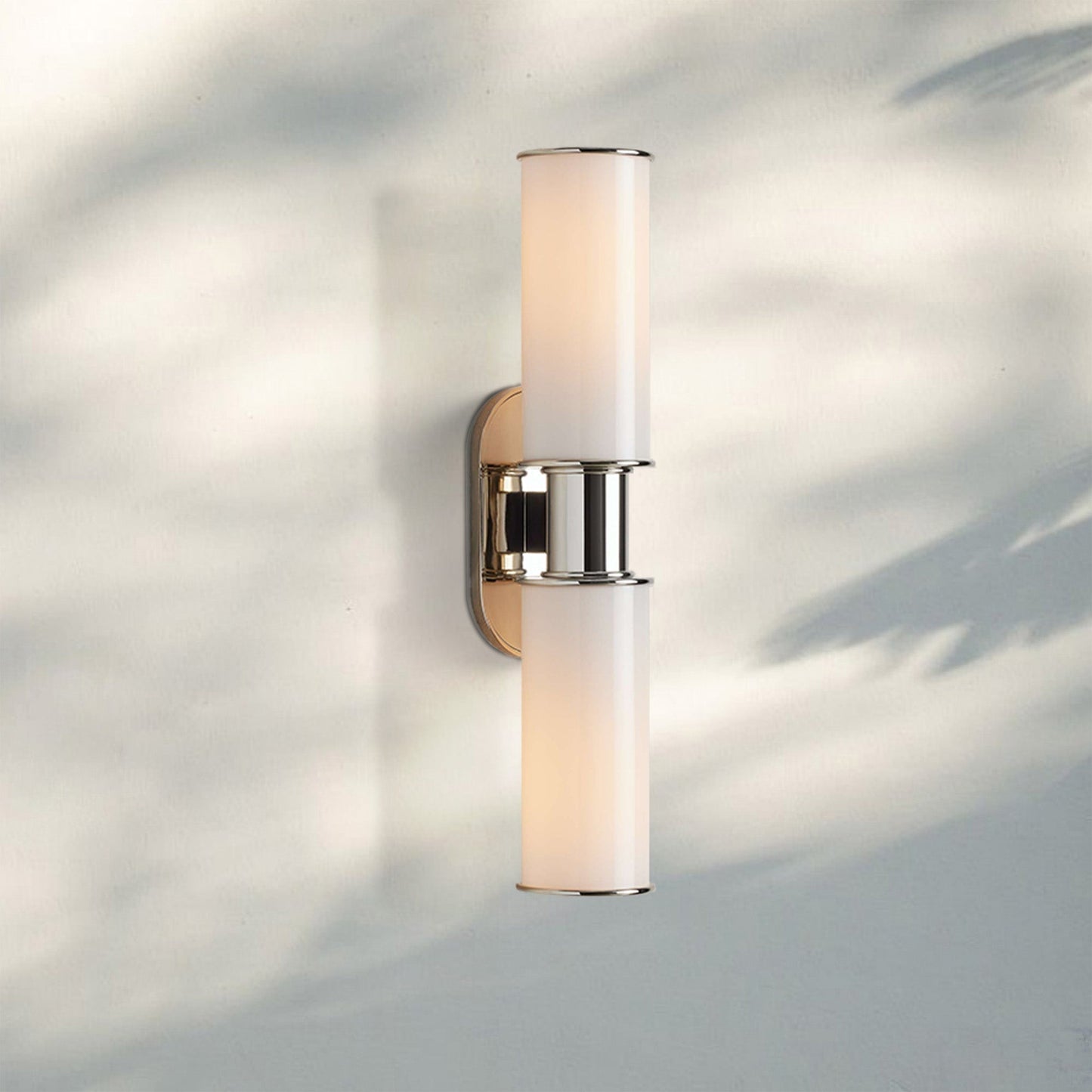 Harline Modern Milk Glass 2-Light Wall Sconce
