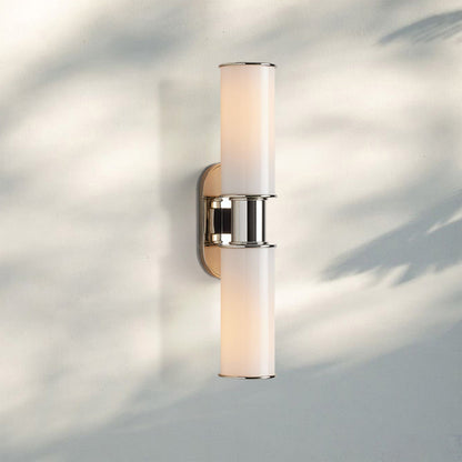 Harline Modern Milk Glass 2-Light Wall Sconce