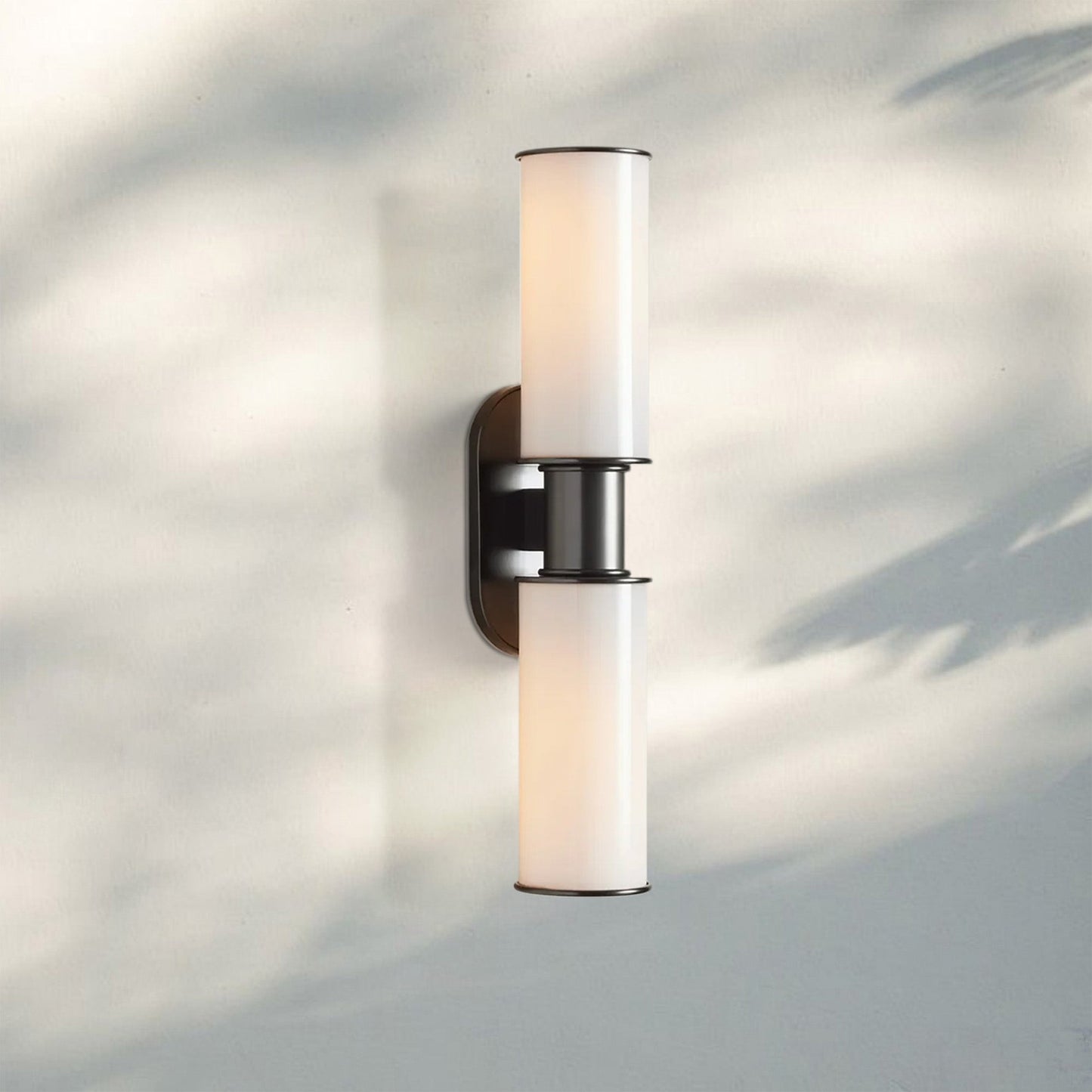 Harline Modern Milk Glass 2-Light Wall Sconce