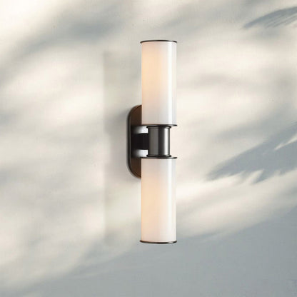 Harline Modern Milk Glass 2-Light Wall Sconce