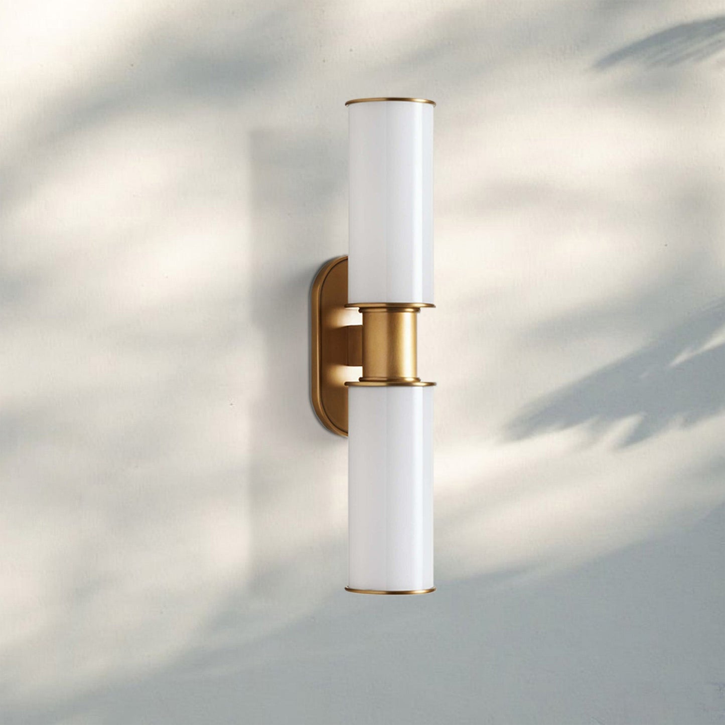 Harline Modern Milk Glass 2-Light Wall Sconce