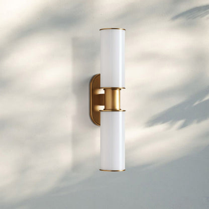 Harline Modern Milk Glass 2-Light Wall Sconce