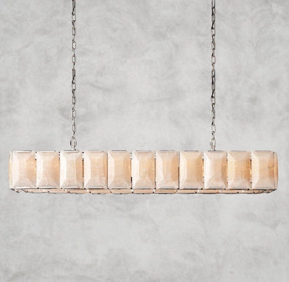 Harloow Calcite Rectangular Chandelier 42", 54", 62", 74"