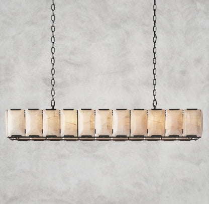 Harloow Calcite Rectangular Chandelier 42", 54", 62", 74"