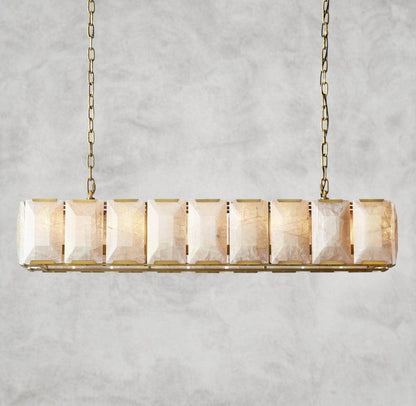Harloow Calcite Rectangular Chandelier 42", 54", 62", 74"