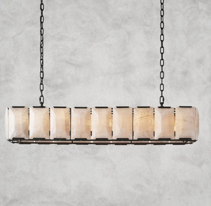 Harloow Calcite Rectangular Chandelier 42", 54", 62", 74"