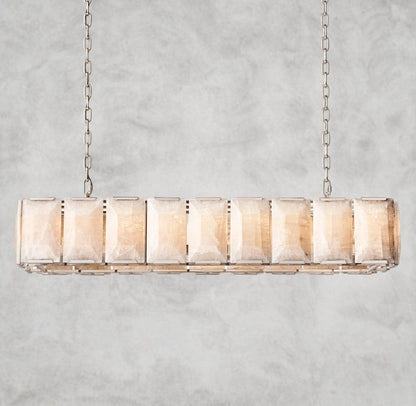 Harloow Calcite Rectangular Chandelier 42", 54", 62", 74"