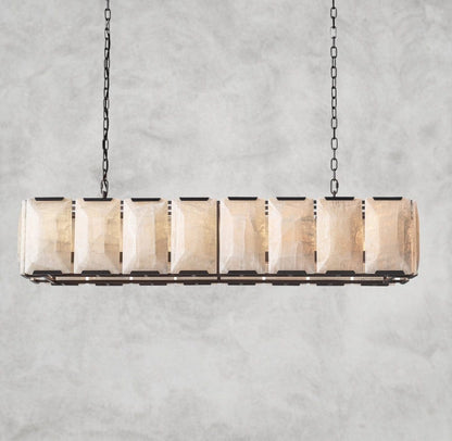 Harloow Calcite Rectangular Chandelier 42", 54", 62", 74"