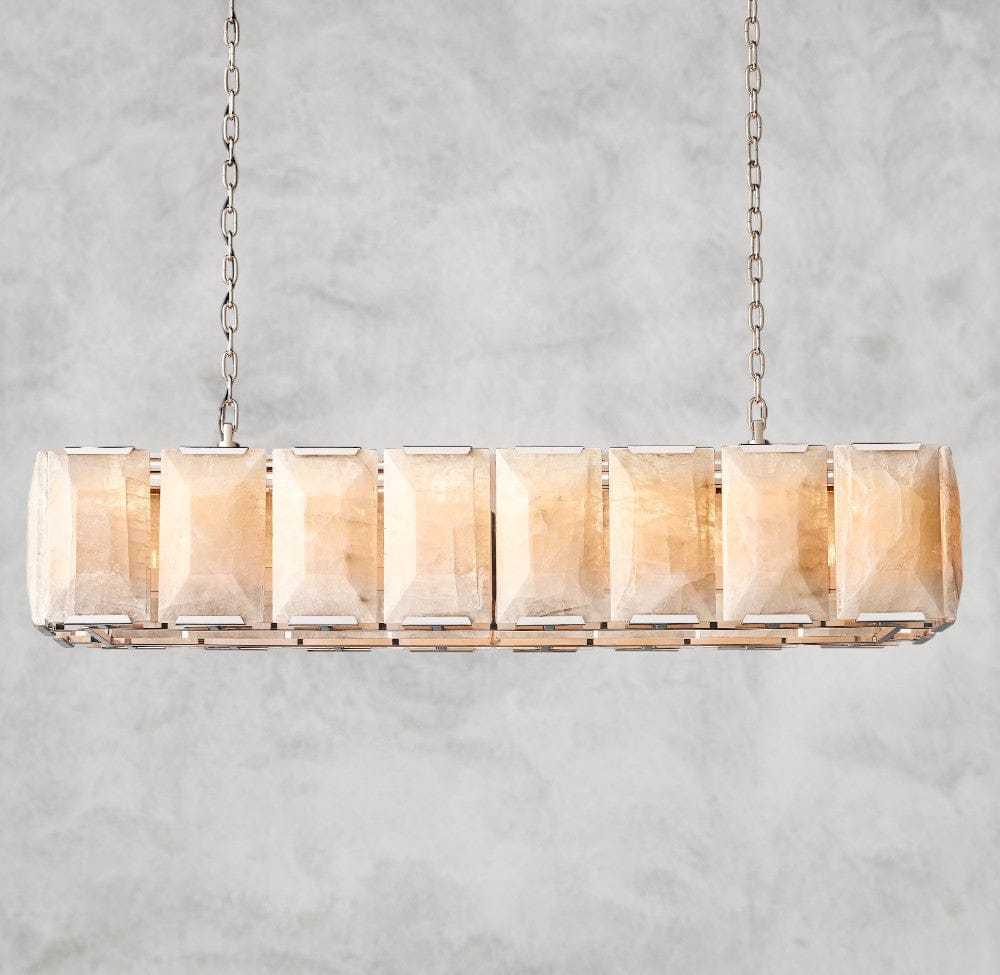Harloow Calcite Rectangular Chandelier 42", 54", 62", 74"