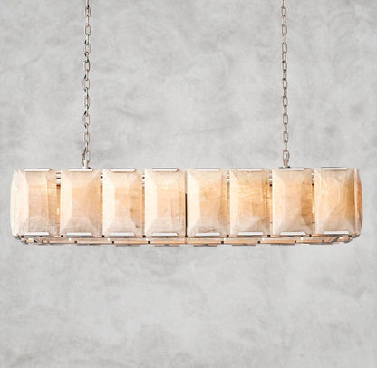 Harloow Calcite Rectangular Chandelier 42", 54", 62", 74"
