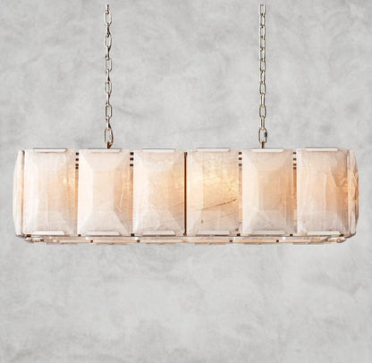 Harloow Calcite Rectangular Chandelier 42", 54", 62", 74"