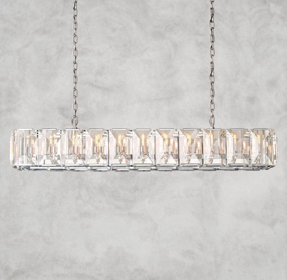Harloow Crystal Rectangular Chandelier 42", 54", 62", 74"