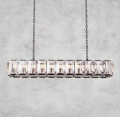 Harloow Crystal Rectangular Chandelier 42", 54", 62", 74"