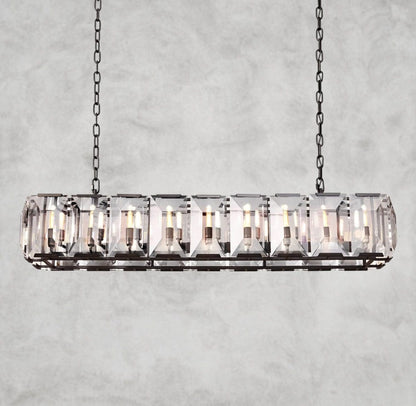 Harloow Crystal Rectangular Chandelier 42", 54", 62", 74"